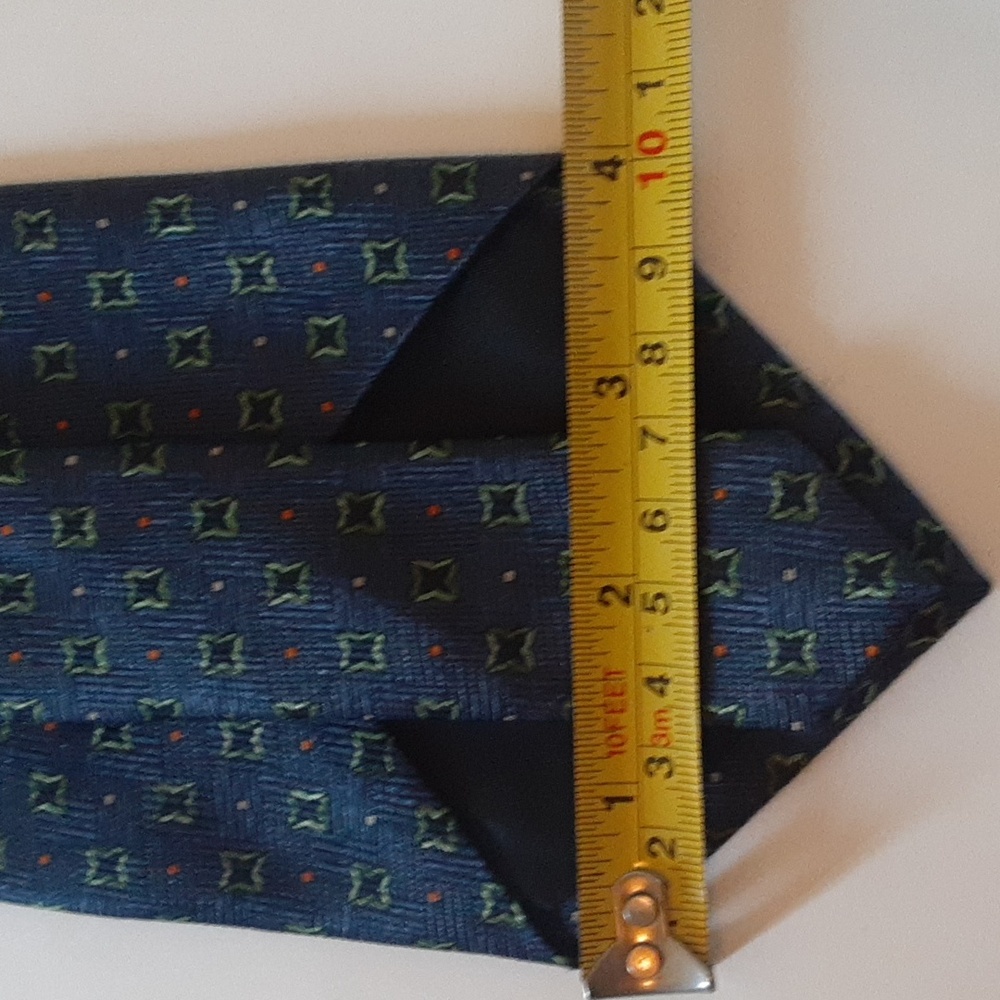 Elegant Blue Patterned Men's Neck Tie - Picture 5 of 8